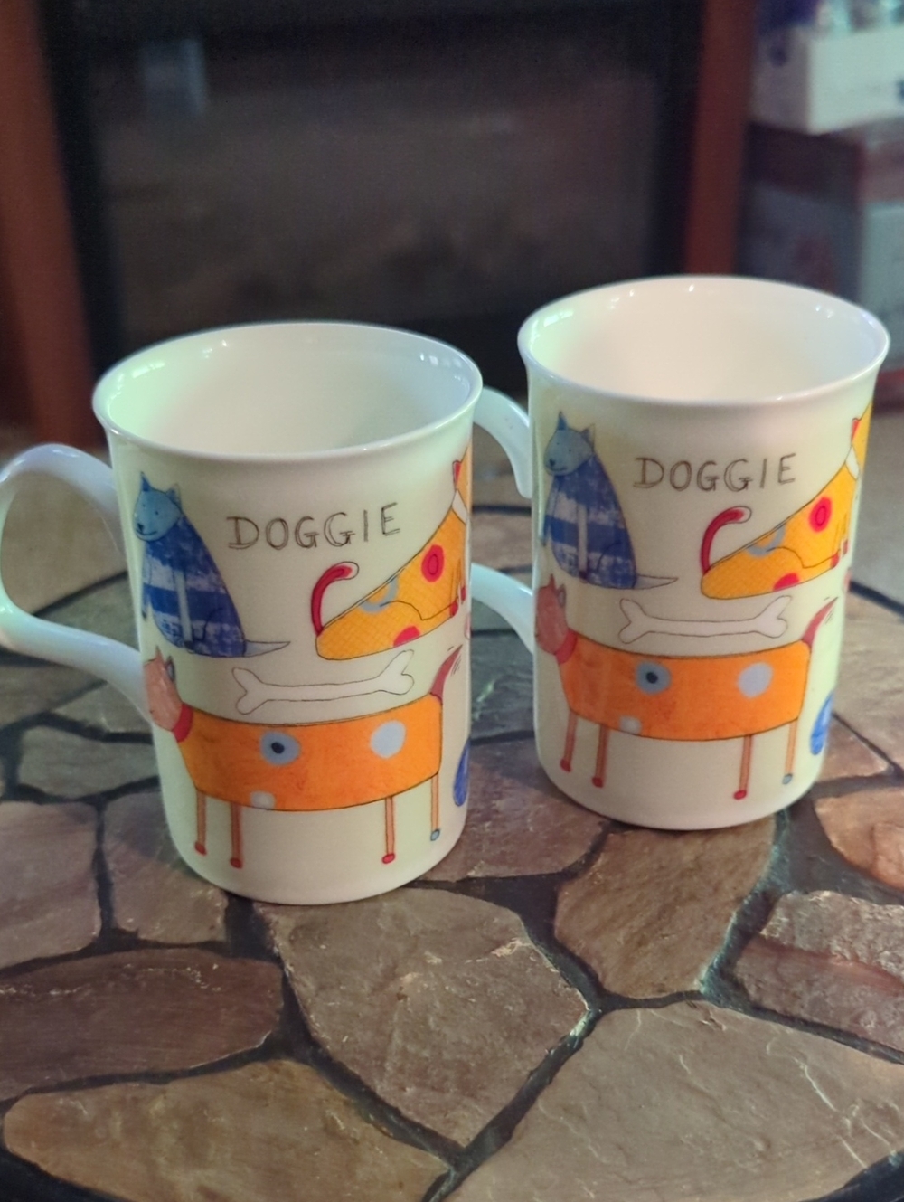 Roy Kirkham Dog Mug Hound Doggie Pair